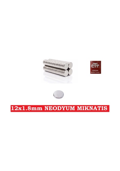 Neodyum- Güçlü -Mıknatıs 12X1.8Mm Adet Seçenekli 8 Adet