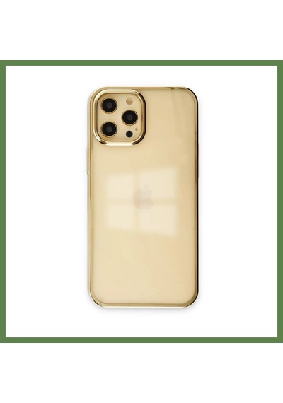 Bezos İphone 12 Pro Max Kılıf Element Silikon - Gold Hb006