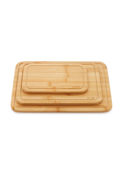 Schafer Woodart 3 Lü Dikdörtgen Kesme Tahtası Sarı