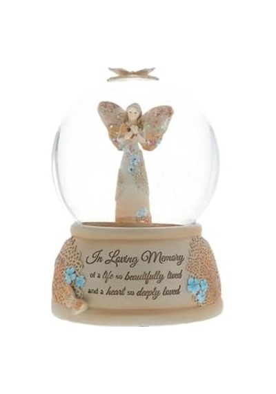 19061 Light Your Way Memorial İn Loving Memory Musical Water Globe, 100mm