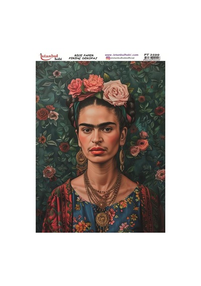 Pirinç Dekopaj Kağıdı 30x42cm Pt-2599 Frida Kahlo