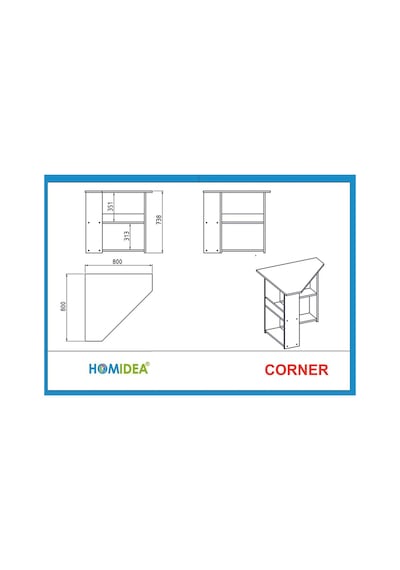Corner Köşe Çalışma Masası Bilgisayar Masası Ofis Masası Kemençe - Beyaz