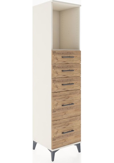 Hyperion Dolap Tek Raflı 5 Çekmeceli 44x44x182 Aytaşı-çam Aytaşı