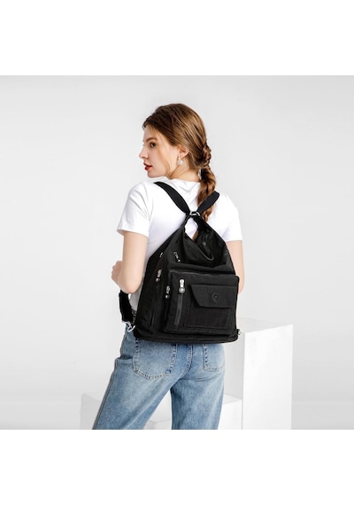 Hem Sırt Hem De Omuz Kadın Çantası Smart Bags 1205 Mavi Rose Mavi - Bej