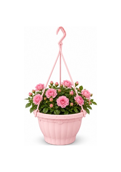Şeker Pembe Askılı Saksı 10 Adet 3.5 Lt 22.5cm X 14 Cm