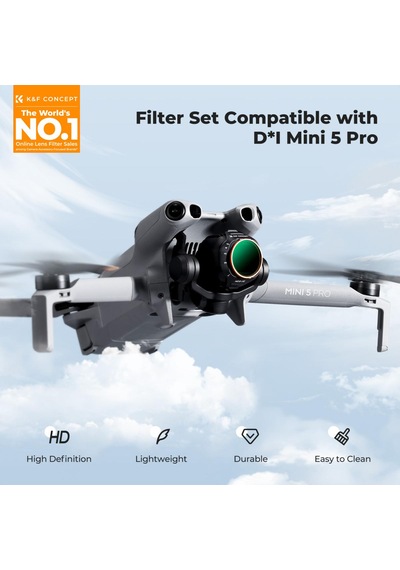 K&f Concept Djı Mini 5 Pro Uyumlu Cpl Vnd Uv 4'lü Filtre Seti