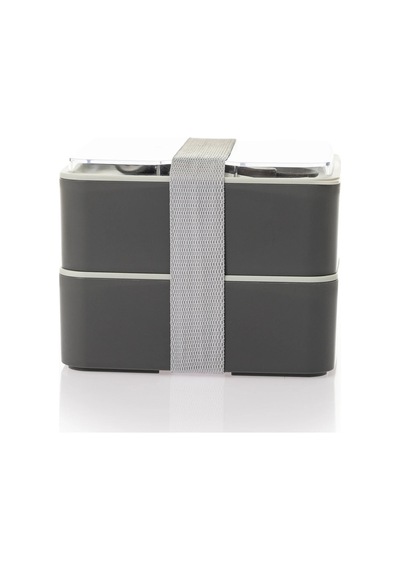 Lunch Box Beslenme Kabı 675 Ml 2 Katlı Gri