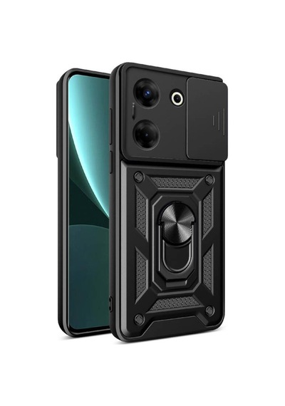 Nihcase Tecno Camon 20 Pro 4g Kılıf Magnetik Standlı Kamera Korumalı Slide Sürgülü Cover Kapak