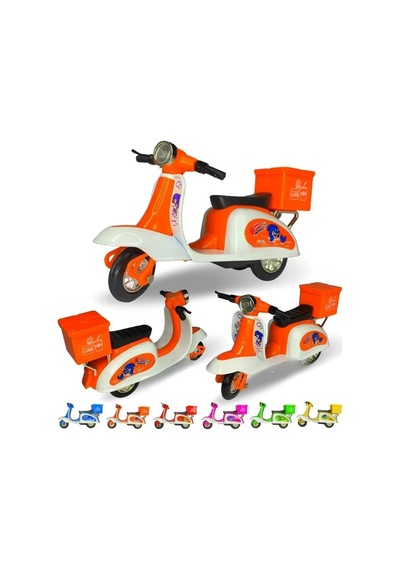 Mini Vespa Scooter Çek Bırak İnce Detay Çok Renkli 3+ Yaş Çok Renkli