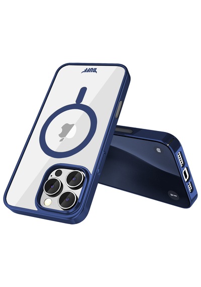 Apple Uyumlu iPhone Buff 16 Pro Magsafe Slim Fit Kılıf Blue