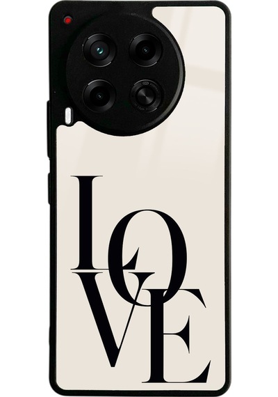Tecno Camon 30 Love Tasarımlı Glossy Telefon Kılıfı Siyah