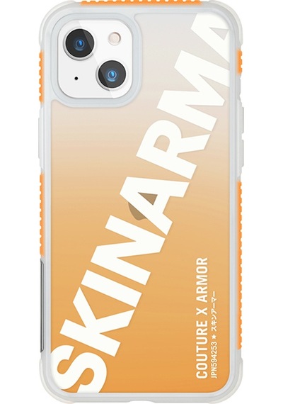 Apple Uyumlu iPhone 13 Kılıf Skinarma Şeffaf Airbag Tasarımlı Keisha Kapak Turuncu