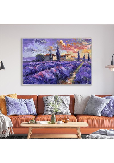 Yağlı Boya Dokulu Tablo Modern İstanbul Manzarası Gümüş Çerçeveli U06028-178993
