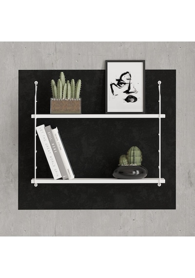 Decormet Armoni Raf Seti 2 Raflı 200 720 Metal Beyaz+ahşap Beyaz