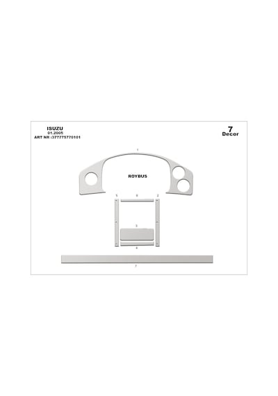 Isuzu Roybus C Torpido Kaplama 2007 7 Parça Alüminyum