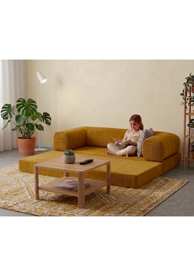 Herev 200x200 Cm 50 Dns Modüler Köşe Koltuk Fitilli Kadife Kumaş, Yatak Olabilen, Modern Tasarım Şark Köşe Hardal Herev 200x200 Cm 50 Dns Modüler Köşe Koltuk Fitilli Kadife Kumaş, Yatak Olabilen, Modern Tasarım Şark Köşe Hardal