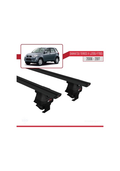 Daihatsu Terios Iı J200/f700 2006-2017 Arası İle Uyumlu Ace-4 Ara Atkı Tavan Barı Siyah