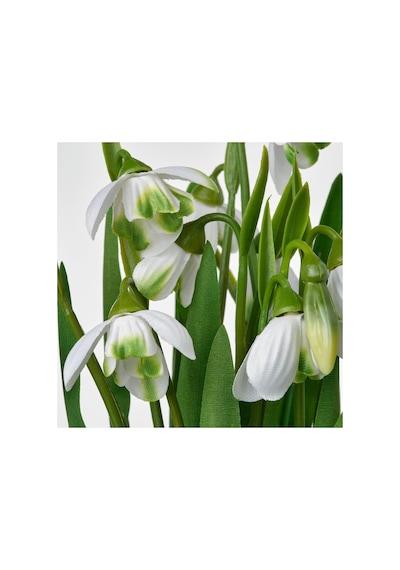 Yapay Bitki, Yeşil-beyaz, 9 Cm, Kardelen, İç/dış Mekan Diğer