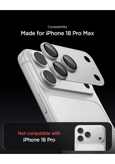 Apple Uyumlu iPhone 18 Pro Max İle Uyumlu Kamera Lens Koruyucu Tam Kaplayan Cam Kolay Kurulum Glas.tr Ez Fit Optik Pro Xl Silver - Agl12042 Diğer