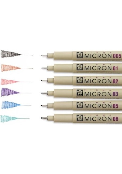Sakura Pigma Micron Renkli Çizim Kalemi 0.45 MM Siyah