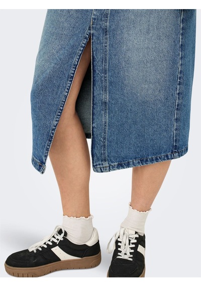 Only Onlenya Front Slıt Mıd Skırt Mb Dnm Kadın Medium Blue Denim Etek - 15326839