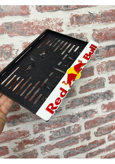 Red Bull Beyaz Pleksi Motor Plakalığı