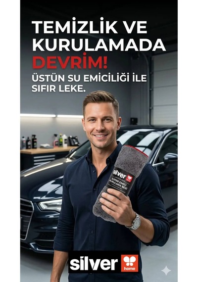 Silver Home Süper Emici Araç Kurulama Bezi 50x70 Cm - Mutfak Havlusu & Kurulama Bezi