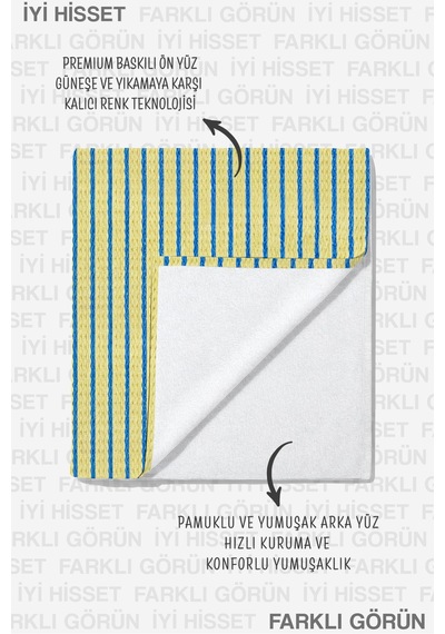 Çizgili Marine Yazı Detaylı Plaj Havlusu - Sarı Mavi Modern Nautical Hızlı Kuruyan Mikrofiber Havlu Uçuk Porselen Çizgili Marine Yazı Detaylı Plaj Havlusu - Sarı Mavi Modern Nautical Hızlı Kuruyan Mikrofiber Havlu Uçuk Porselen