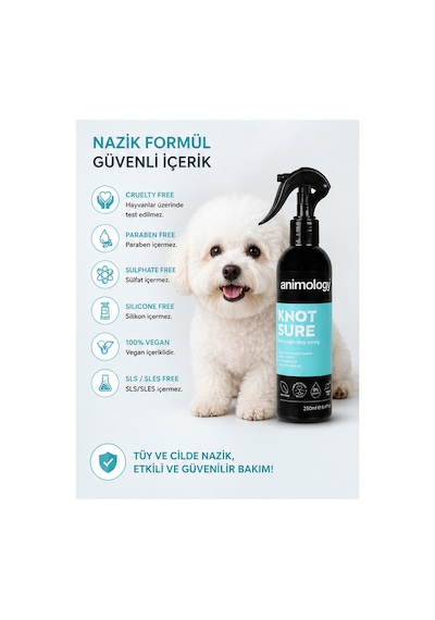 Animology Knot Sure Kıtık Açıcı Köpek Temizlik Spreyi 250 ML