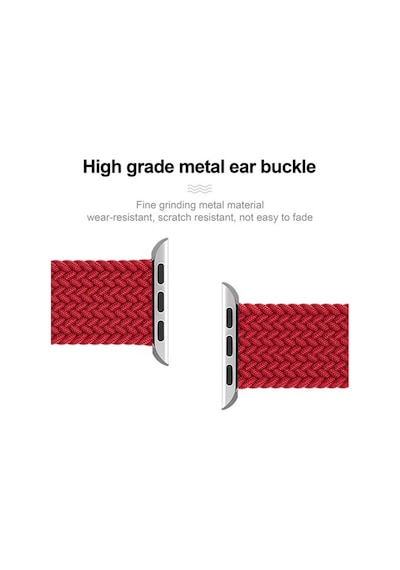 Wozlo Apple Uyumlu  Watch 1 2 3 4 5 6 7 8 Se Ultra Spor Loop Örgü Kordon M Beden 42/44/45mm - Turuncu