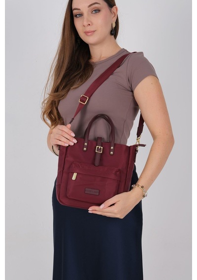 Silver Polo Sp1218 Kadın El Çantası Saten Bordo-bordo