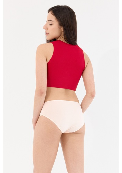 Air Pudra Yüksek Bel Slip Külot Pudra