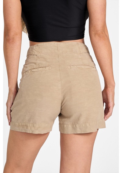Guess Shaye Kadın Keten Karışımlı Relaxed Fit Şort Çok Renkli