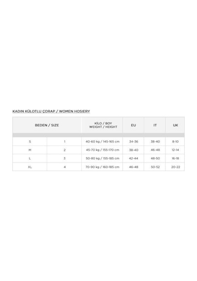 Penti Karın, Mide ve Bacak  Body Control Külotlu Çorap 001