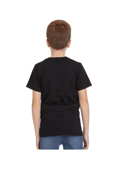 Zaytoon Unisex Çocuk Kısa Kollu Yan Dolu Filistin Haritası Nakışlı Tişört T600001 Siyah