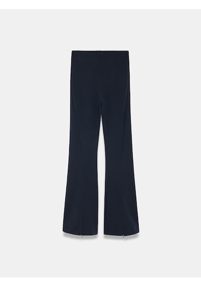 Dilvin 73037 Fermuar Detaylı Flare Pantalon-k.lacivert
