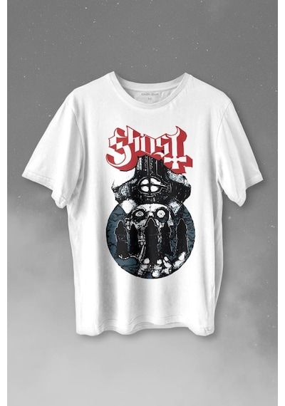 Ghost Bc Papaz Kilise Hayalet Baskılı Tişört Unisex T-shirt 001