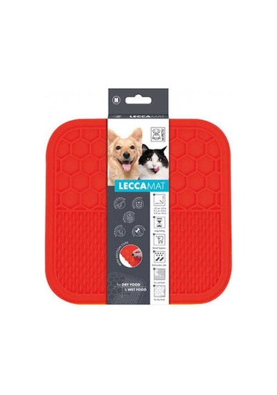Lecca Kedi Ve Köpekler İçin Yavaş Beslenme Ödül Matı Medium Kırmızı 21x21 Cm