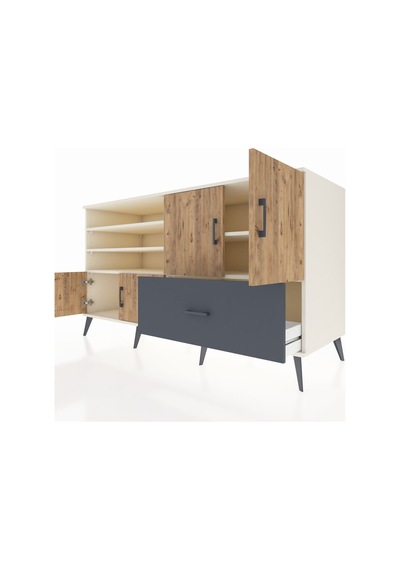 Kronos Konsol 5 Raflı Tek Çekmeceli 4 Kapaklı 176x59x99 Aytaşı-ça Aytaşı-çam/antrasit Kronos Konsol 5 Raflı Tek Çekmeceli 4 Kapaklı 176x59x99 Aytaşı-ça Aytaşı-çam/antrasit