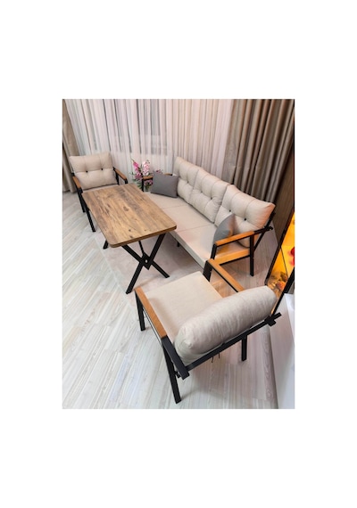Houseart Vera 3+1+1 + Masa , Balkon, Bahçe - Cafe , Teras , Metal Kanepe Koltuk Takımı , Yemek Masası ,çay Seti Krem Houseart Vera 3+1+1 + Masa , Balkon, Bahçe - Cafe , Teras , Metal Kanepe Koltuk Takımı , Yemek Masası ,çay Seti Krem