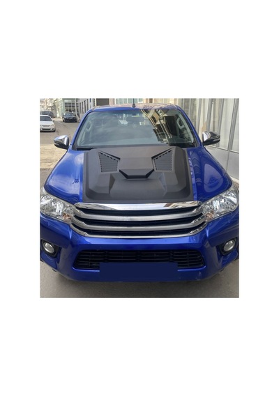 Toyota Hilux 2015-2020 Kaput Scoop Kaplama Kaput Üstü Hava Girişi Görünümlü Sport Kaplama Siyah