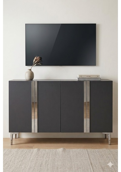 Ka1298as Anka Konsol Ve Tv Sehpası Antrasit-silver 120cm