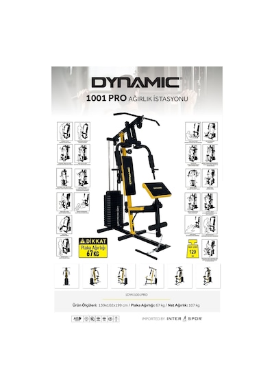 Voit Garantili 1001 Pro Çalışma Istasyonu Homegym (67KG Plaka Ağırlığı)