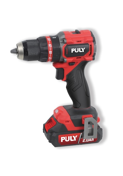 Puly Professional BLMD-358JST 20V 75NM Kömürsüz Akülü Darbeli Matkap Vidalama 2x2.0AH Akü Şarj Cihazı ve Pulybox Çanta