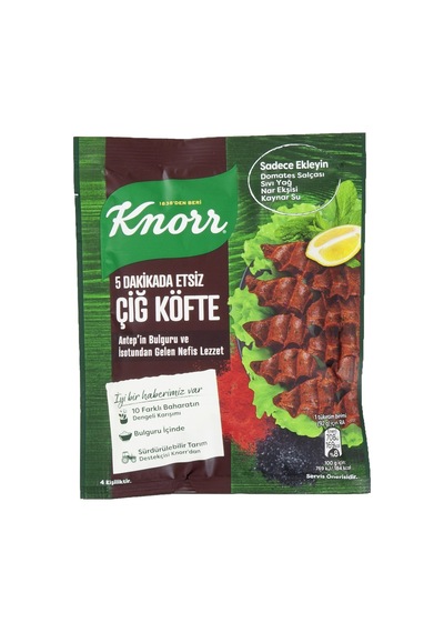 Knorr Çiğ Köfte Seti 120g - Pratik Ve Lezzetli Etsiz Çiğ Köfte Tarı