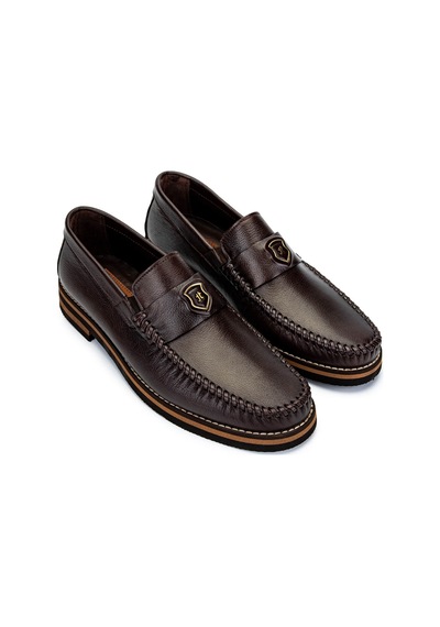 Tamer Tanca Erkek Hakiki Deri Kahverengi Loafer Ayakkabı 1008 3390 Erk Ayk Sk24-25 Kahve Dr Kahverengi