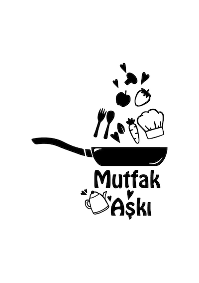 One Vıp Sale Mutfak Aşkı Duvar Dekor Sticker 40 X 44 Cm Mukavemetli
