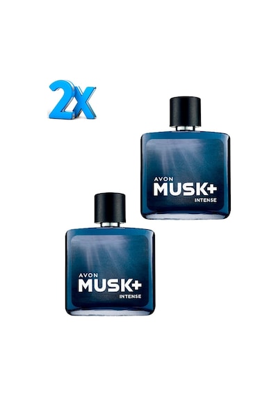 Avon Musk+ Intense Erkek Parfüm EDT 75 ML x 2
