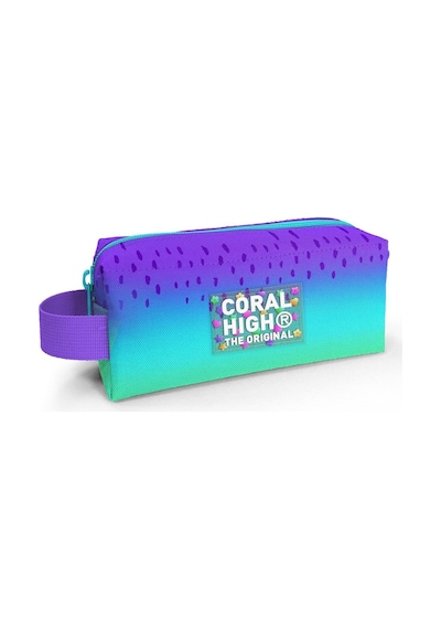 Coral High Mor Lila Renk Geçişli Tek Bölmeli Kalemlik - Kız Çocuk Kalem Çantası