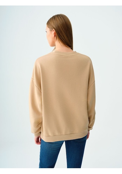 LOFT Oversize Kadın Sweatshirt Bej